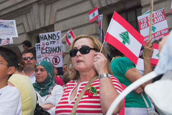 stop israeli attacks on lebanon and palestine © 2006, peter marshall