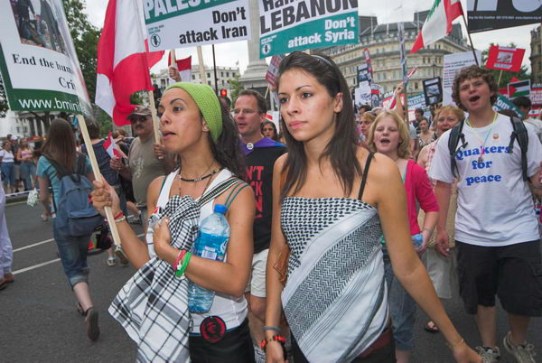 stop israeli attacks on lebanon and palestine © 2006, peter marshall