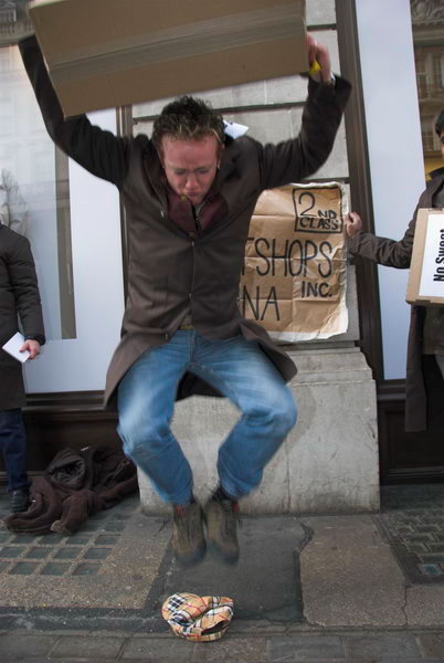 No Sweat and Burberry workers protest factory closure © 2007, Peter Marshall
