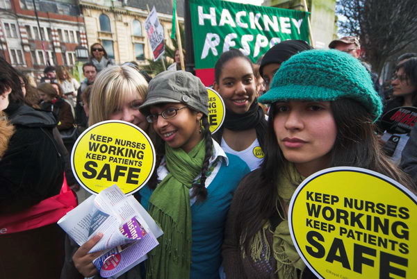 Keep the NHS working, Hackney © 2007, Peter Marshall